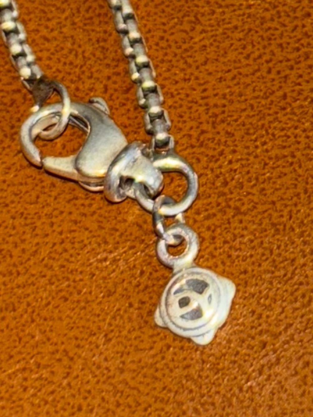 David Yurman Silver Cable Heart Pendant Necklace - Picture 7 of 13